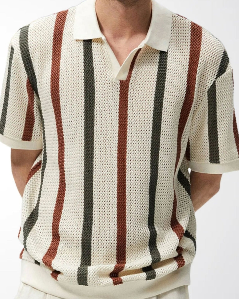 Resort Knit Stripe Polo