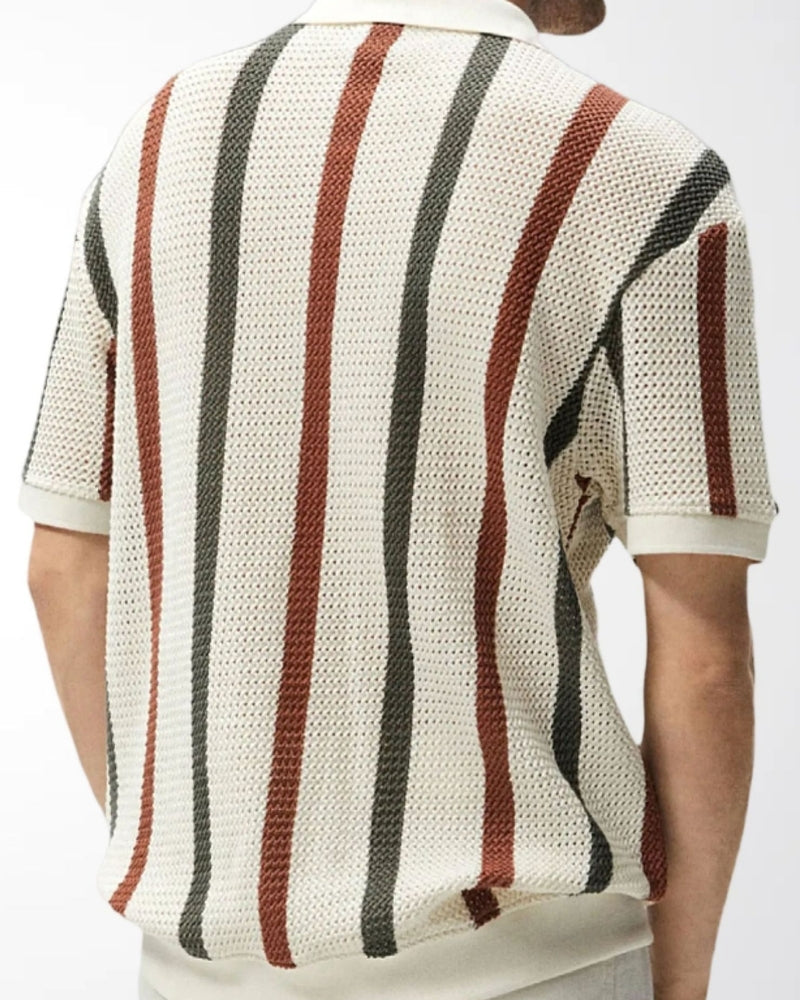 Resort Knit Stripe Polo