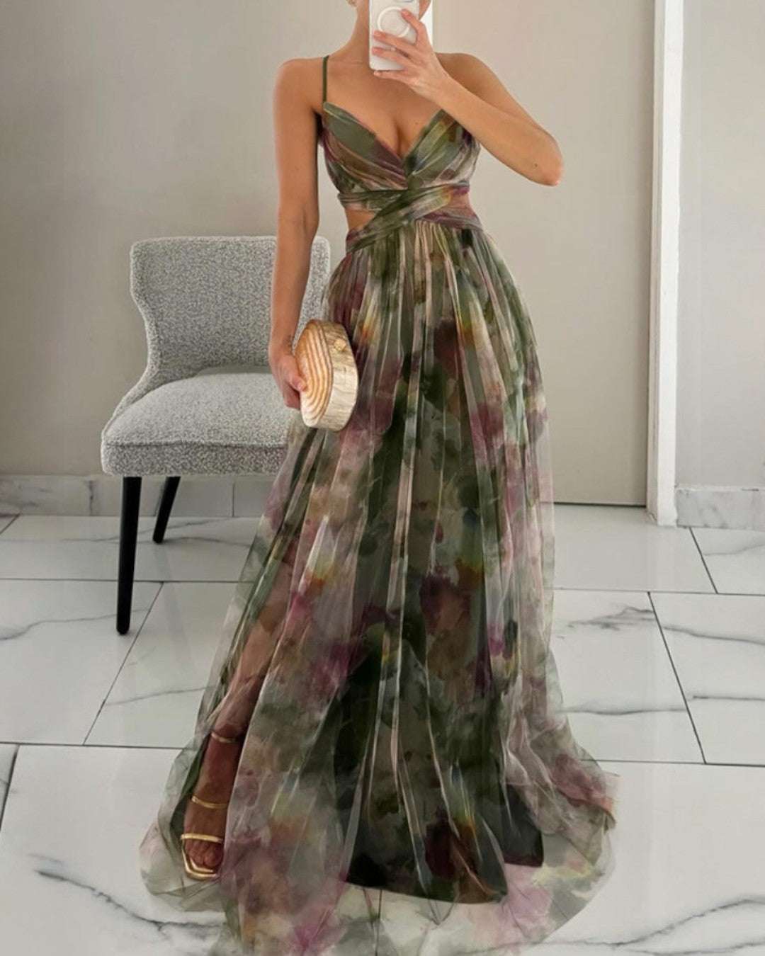 Bella - Elegant Floral Maxi Dress