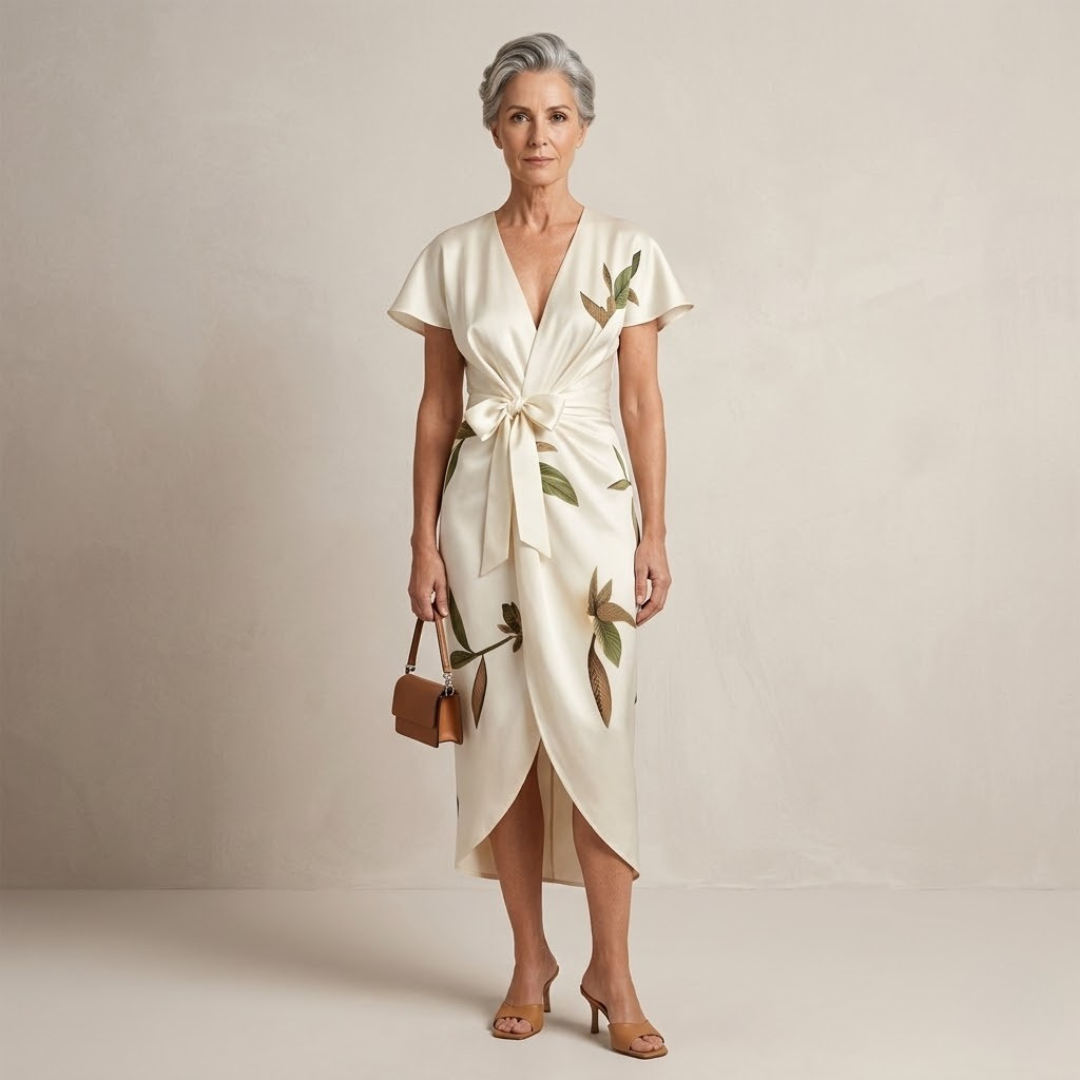 Ruby - Timeless Floral Wrap Dress