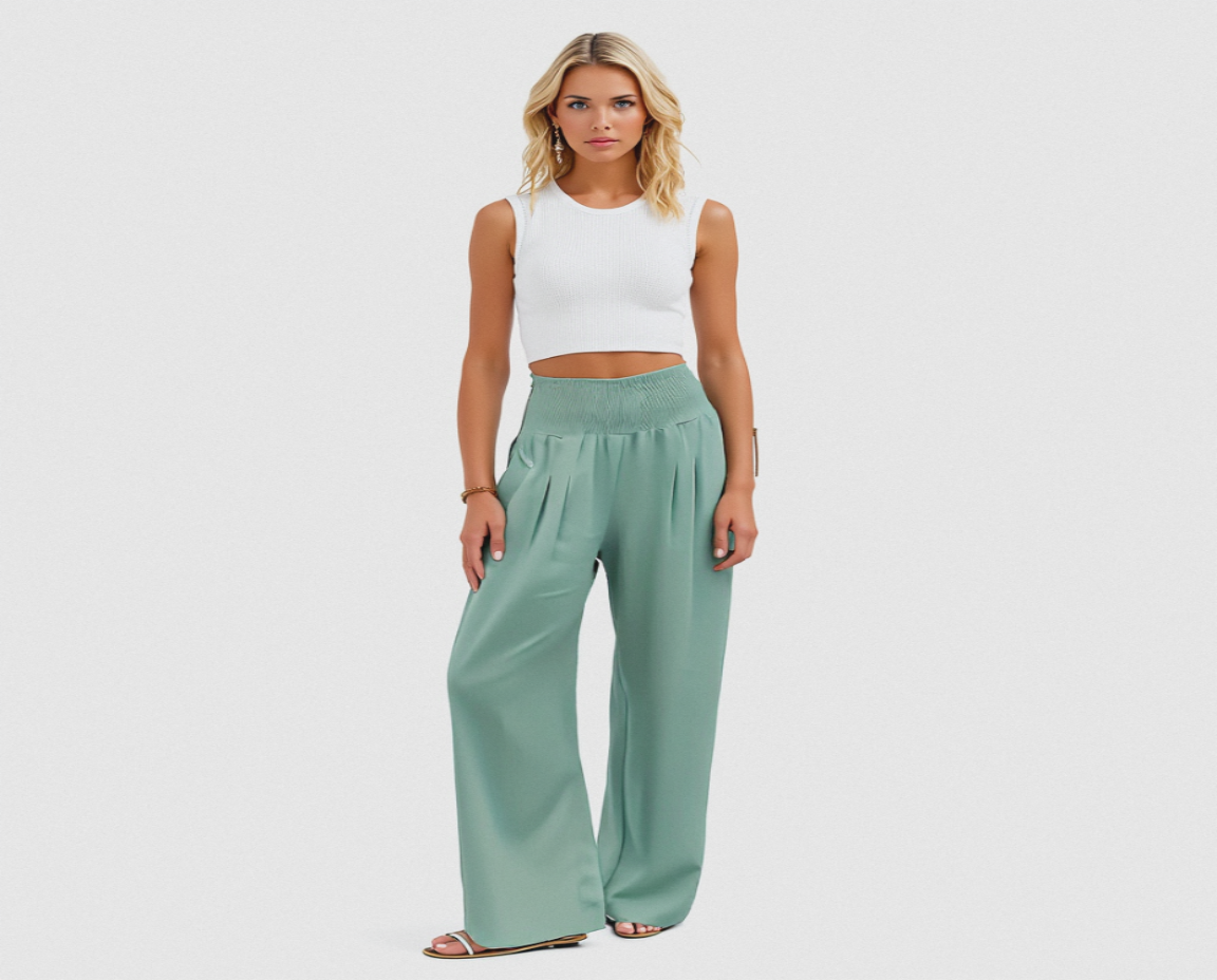 Summer wide leg trousers