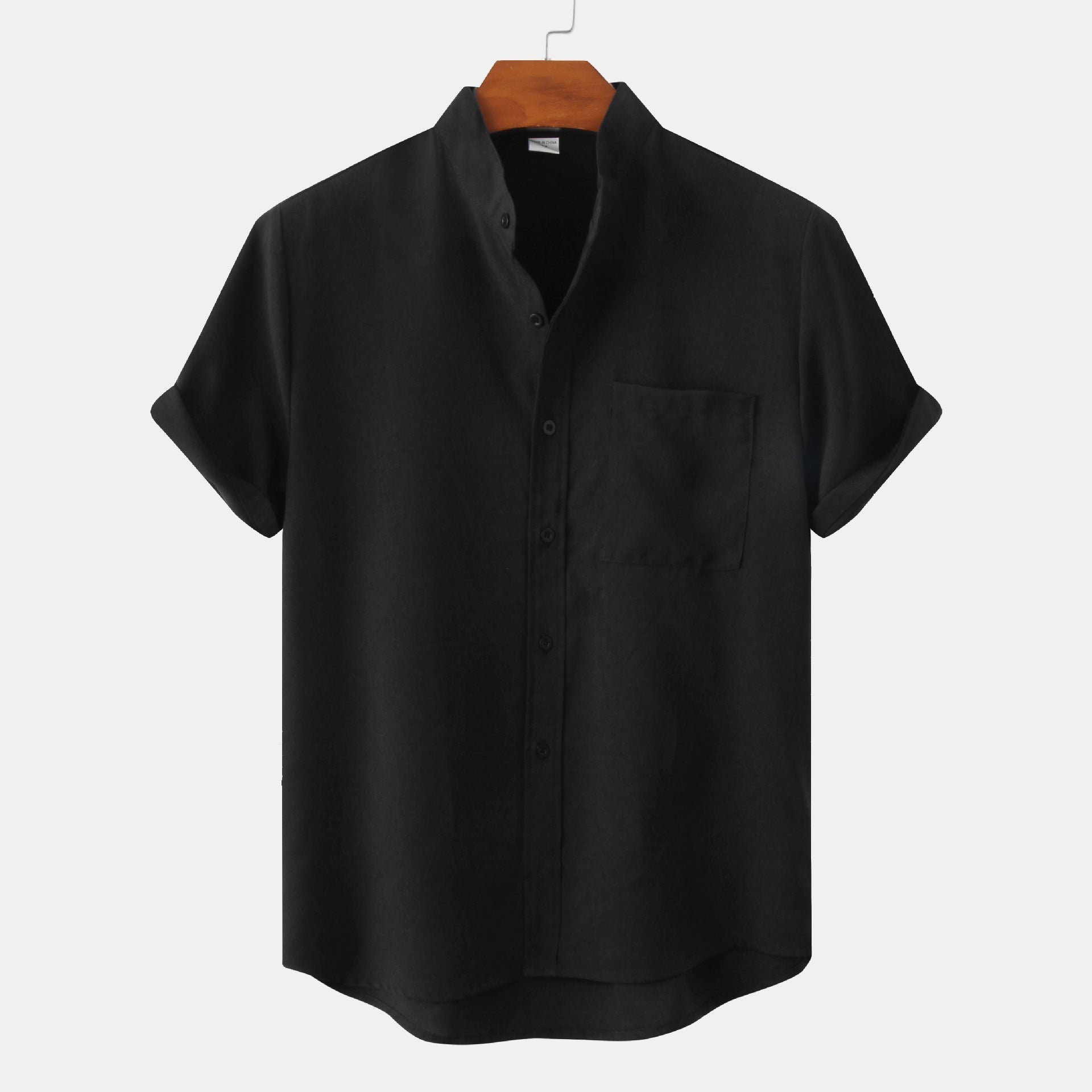 Benjamin | Solid Cotton Shirt with Buttons