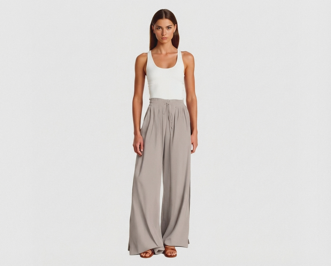 Bohemian wide leg trousers