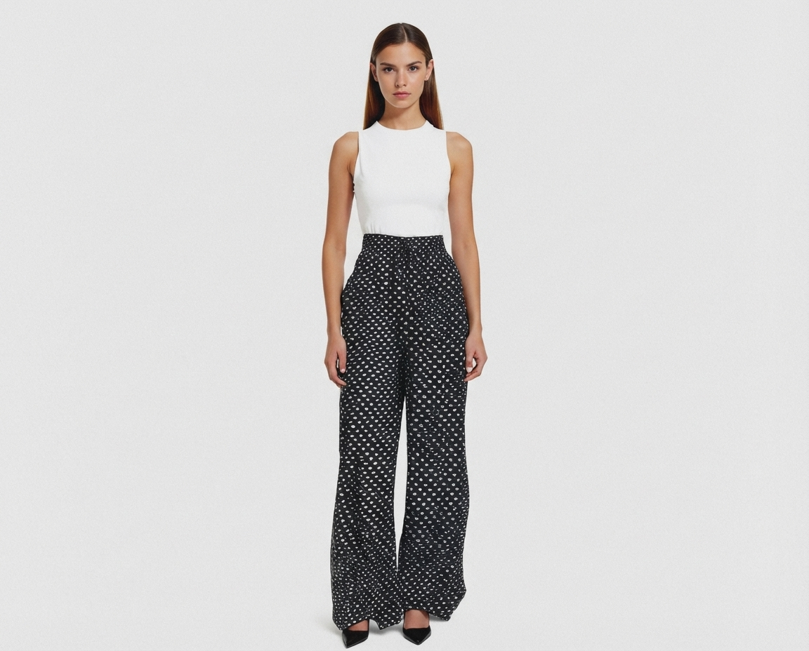 Bohemian wide leg trousers