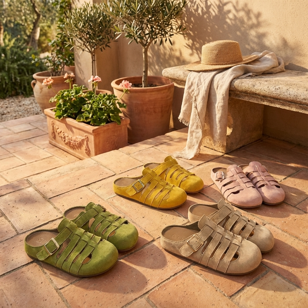 Comfortable slip-on mules