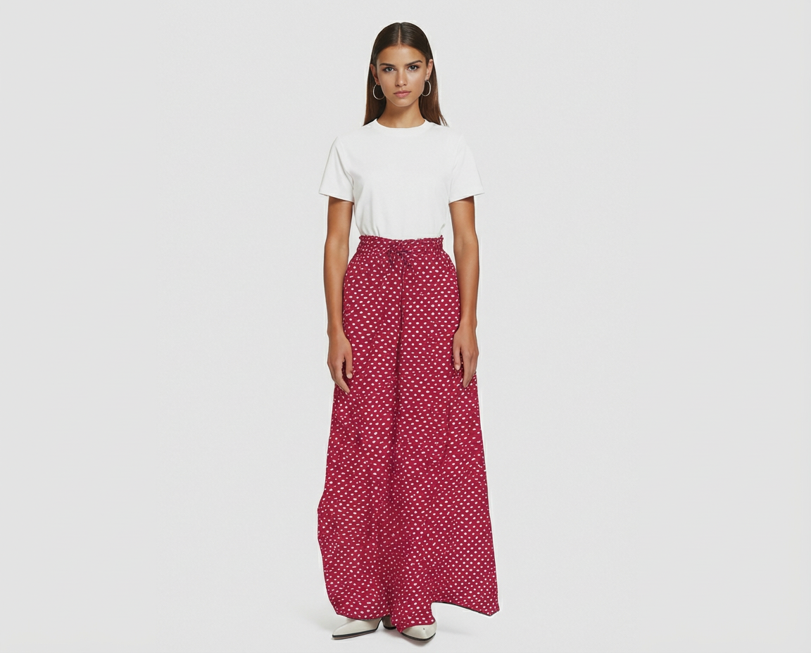 Bohemian wide leg trousers