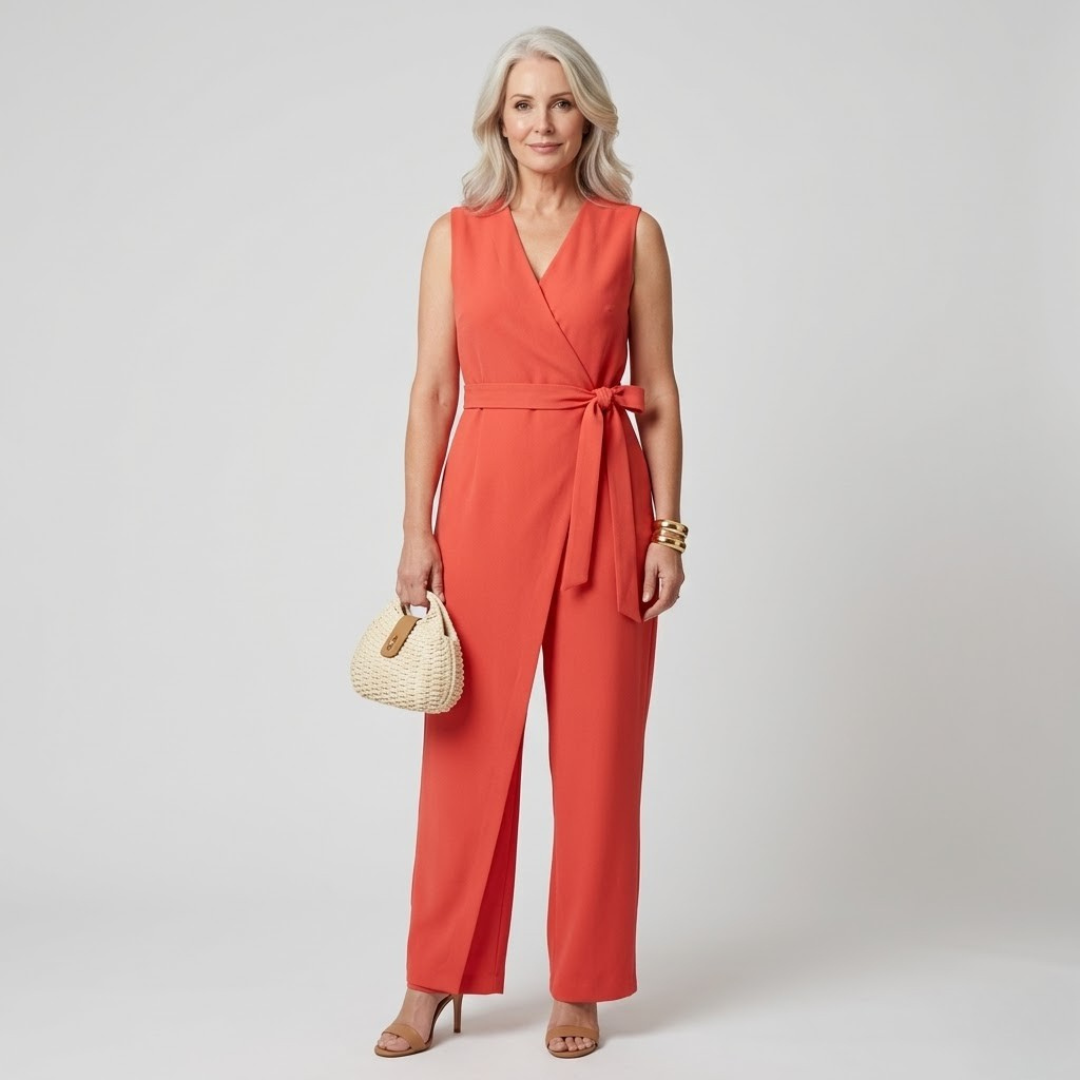 Ava - Elegant Wrap Style Jumpsuit