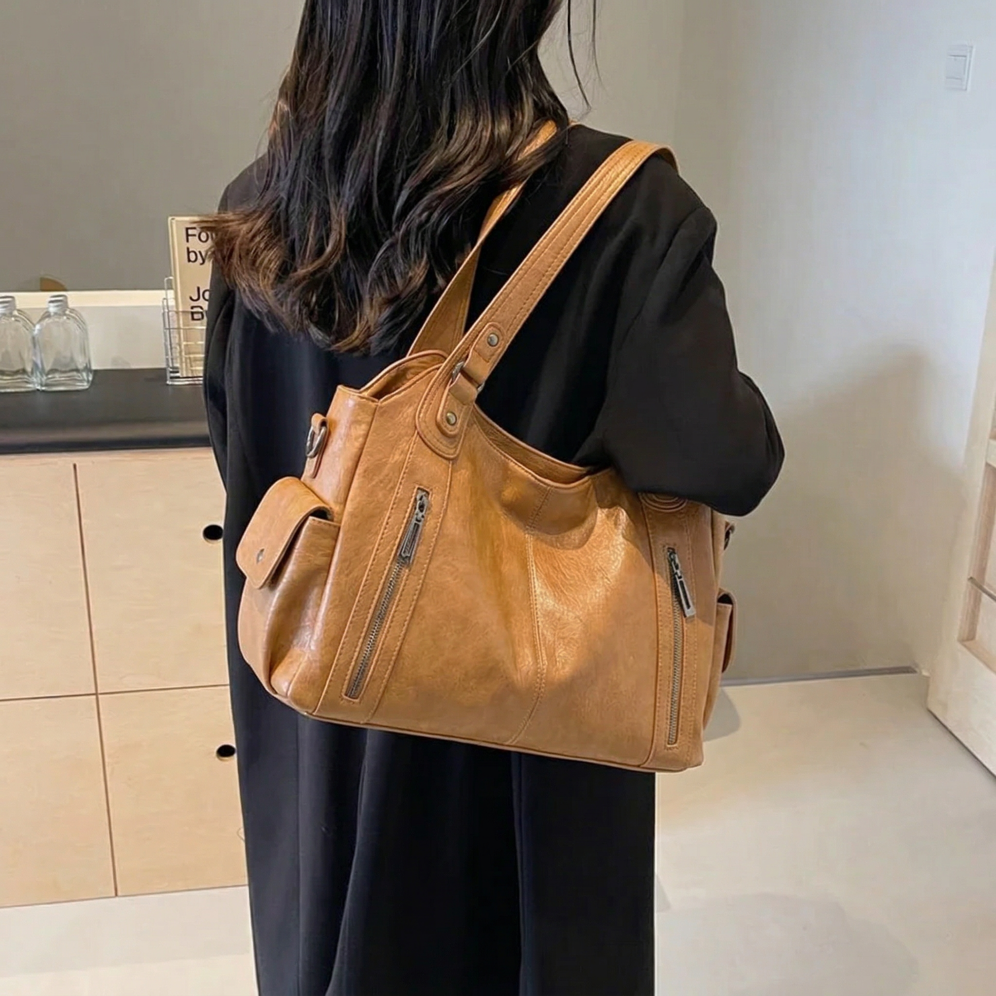 Uma - Dual Zipper Large Capacity Shoulder Bag